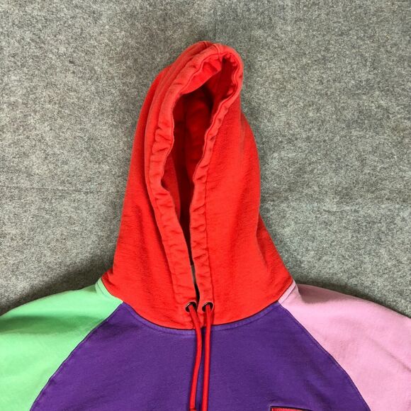 Teddy Fresh Mens Hoodie Medium Purple Pink Sweatshirt Sweater Preppy Lounge Top - Picture 2 of 10